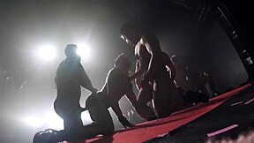 Gay porn stars have sex in a night club orgies