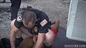 An elderly gay threesome seduces a suspect they caught in the act outdoors