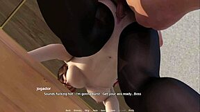 Perfect boobs bouncing while I fuck the married boss from behind