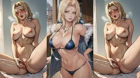 Compilation of hot scenes of Tsunade from Naruto anime