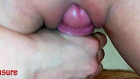 Close up of a cute brunette getting her big ass spanked and her big tits fucked by an Asian man