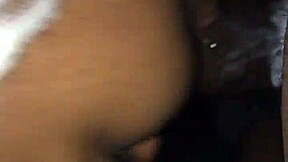 A black guy gets a blowjob from a white woman