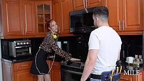 Petite redhead teacher gets boned hard in classroom
