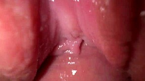 Close up and personal look at tight teen pussy