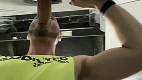 This is a compilation of gay glory hole blowjobs with hot action