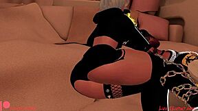Femboy in Vrchat gets some gay sex