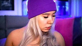 Blonde bombshell has sex with roommate on camera outdoors
