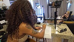 Anal sex and facial cumshot in a behind the scenes porn video