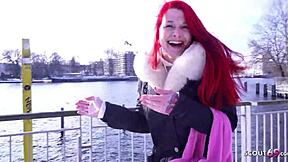 Redhead MILF Mina Knight gets picked up for hardcore sex