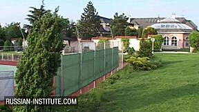 Russian institute staff and students in hardcore gang bang orgy