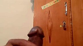 Gay masturbation scene in silk gown