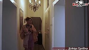 German business woman organises office threesome