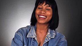 Jenna Foxx is a black goddess who works alone and has natural big boobs