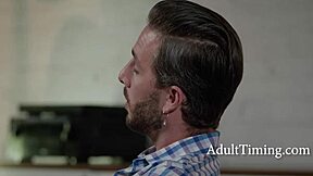 Big tits and anal sex in a gangbang scene