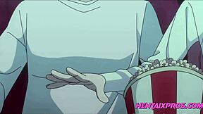 Miss Makima's lucky student gets blown in 3D hentai