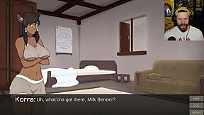 Korra transforms into a furry, sexually aroused being in this hentai video