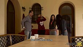 Old man seduces young girl and her friend