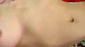 Tiny Russian teen Gwyneth Petova's hardcore solo action