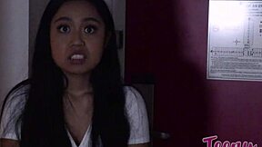 Luna Mills, a college student, experiences a hot scene