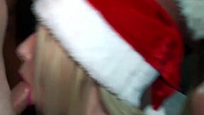 Slut gets face full of cum in gangbang