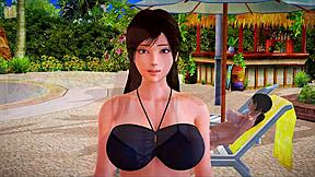 Big tits and round ass in family fun with cartoon theme