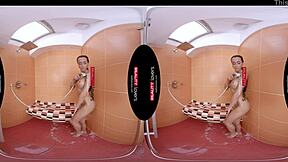 Steamy shower scene with Anna from Realitylovers