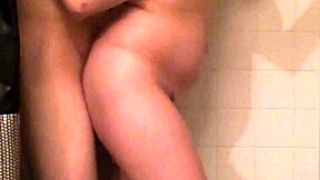 Boyfriend Devours Shaved Pussy and Pounds Me Hard Standing in Shower