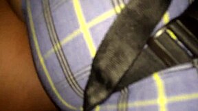 Big black asses in lesbian strap action