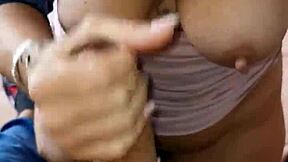 My stepmother catches me masturbating and helps me climax