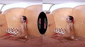 Steamy shower scene with Anna from Realitylovers
