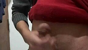 Skinny guy's solo masturbation experience with an uncut cock