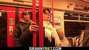 Middle aged and overweight woman gets picked up by a man for some fun