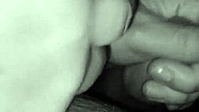 A lover’s cum on a big breasted woman with hairy beaver and big nipples