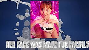Pretty young girl gives a rather weak blowjob and does not get a facial