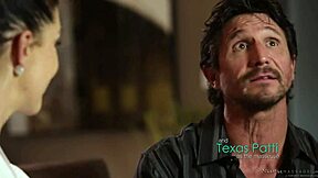 Texas Patti gives Tommy Gunn a German style body massage with oil