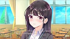 Steamy shower scene in Secret Kiss anime, episode 3