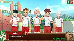 Young gay friends have fun with blowjob and anime