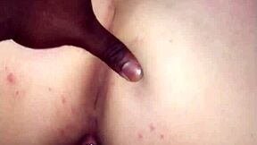 Big black cock cums inside teen girl