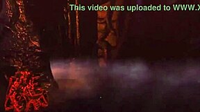 A kinky lesbian orgy in a dark fantasy hentai game