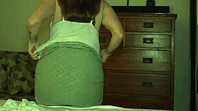 Sharing a bed with my beautiful stepmother, a MILF with a big ass
