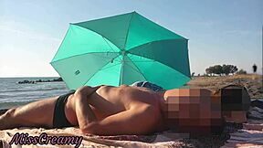 Public beach masturbation caught on hidden camera