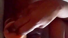 Beautiful and chubby girl masturbates and gets an internal cumshot