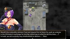Karryn's wild prison threesome with a slime and thug