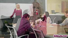Kenzie's butt plug ignites passionate moans during meeting
