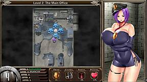 Karryn's wild prison threesome with a slime and thug