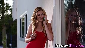 Stepmother seduces her stepson and gives him a deep blow job