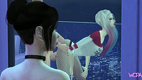 Harley Quinn seduces Bruce in front of his wife