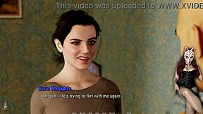 Big-breasted brunette gives handjob to old neighbor