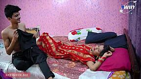 Beautiful Indian woman has sex with her boyfriend and friend