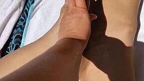 Stepmom's beach affair with stepson in public view